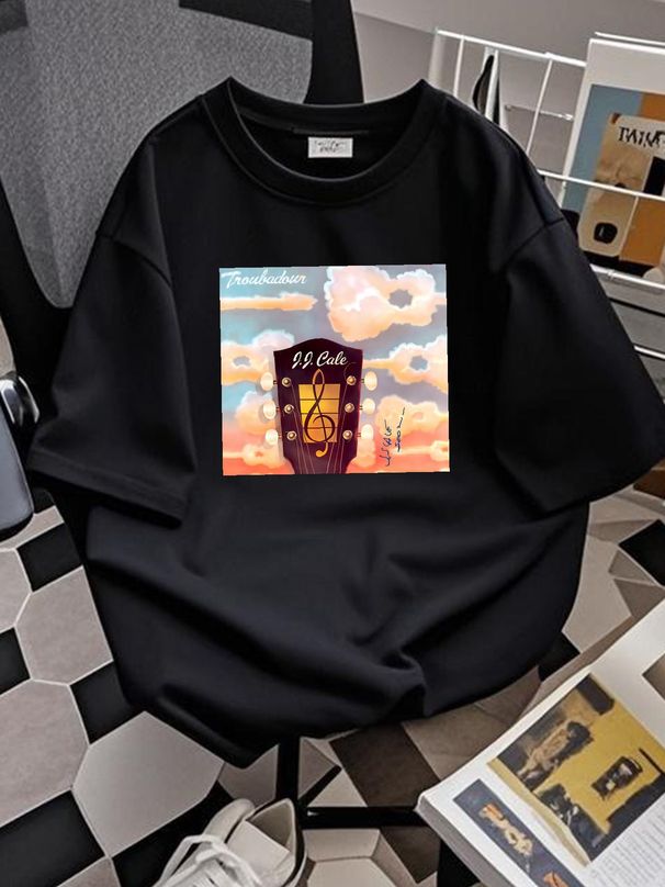 New Rare JJ Cale Signed Album Cotton Black All Size T Shirt AA1523 Slightly Breathable Graphic Soft Designer Clothes Homme Top For Everyday Wear_viptrois.com