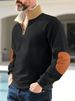New European And American Cross-border New Sweatshirt, Vintage Patchwork Embroidered Half-zip Men's_viptrois.com