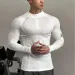 Tech Series Men's Long Sleeve, Close-fitting, Training Top, Quick-drying, Cycling, Sportswear, High Elasticity, Running_viptrois.com