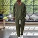 Solid Color Texture Fashion Casual Men's Suit_viptrois.com