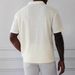Men's Clothing Knitted Water Soluble Jacquard Hollow Fabric T Shirt Cardigan Short Sleeved Summer Shirt_viptrois.com