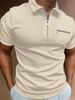 boy Cross-Border European And American Clothing Plus Size Summer Men's Thin Solid Color Short Sleeve Polo Shirt Turn-Down_viptrois.com