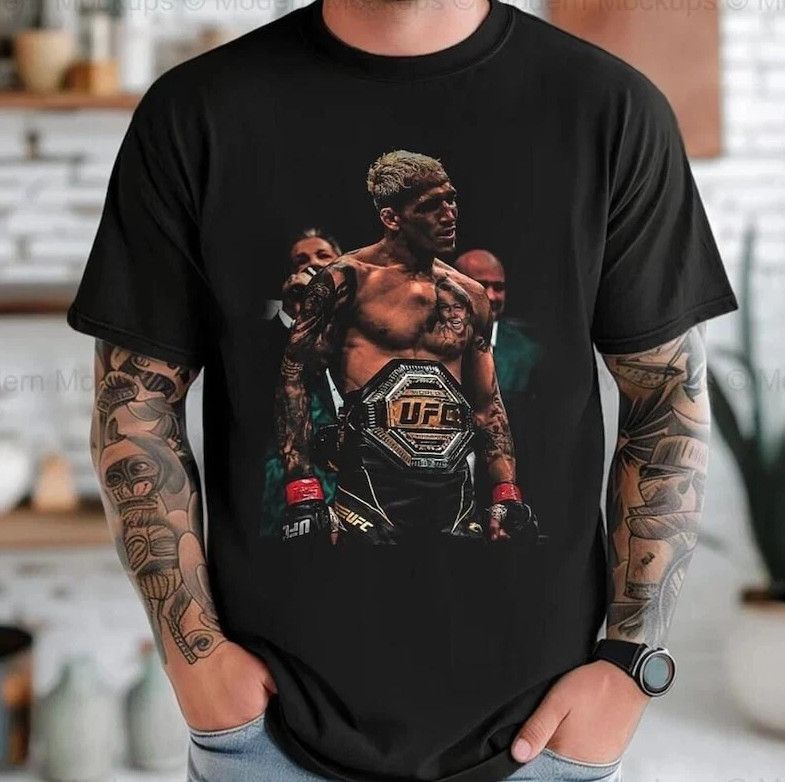 Charles Oliveira Gift For Fan, Streetwear Boxing 100% Cotton T-shirt Mens Tees Top_viptrois.com