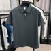 Summer Lightweight Polo Shirt Premium Short Sleeved T-Shirt Half Zip Textured Collar Cool Stylish Breathable Top for Men_viptrois.com