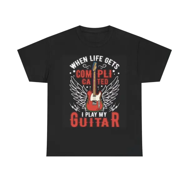 Guitar Rock And Roll T Shirt Mens Womens Tees Top Guitarist Musician Retro Unisex Heavy Cotton Tee2_viptrois.com
