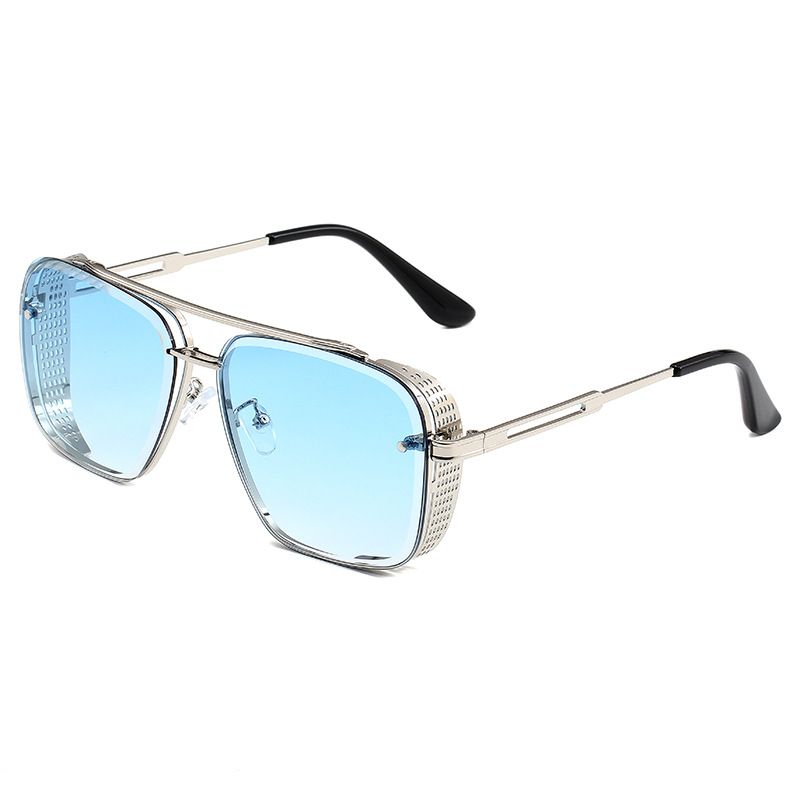 Steampunk Sunglasses For Men – Trendy Square Frame With Vintage Industrial Style (European & American Design)_viptrois.com