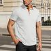 Men's Stretch Color Block Polo Shirt – Breathable Short-Sleeve Button-Down Collared Shirt For Casual & Smart Wear (White/Navy/Black, S-XXXL)_viptrois.com