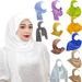 Women's Hijab multi color solid color scarf pearl zipper chiffon women's gauze scarf middle east long scarf_viptrois.com