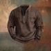 Cross-Border 3D Men's Half Zipper European American Autumn And Winter Printed Sweatshirt_viptrois.com