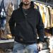 Half-Zip Hooded Men's Sweatshirt Thick Heavyweight Loose Casual Long Sleeve T-Shirt Half-Open Collar Pullover Jacket_viptrois.com