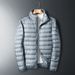 Pure Cross-Border Jacket Autumn Winter White Duck Down Lightweight Portable Plus Size Warm Casual Stand Collar Coat Men_viptrois.com