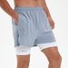 Cross Border Outdoor Sports Shorts Men's Double Layer Two Piece Quick Drying Anti Exposure Professional Running Pants Fitness Three Quarter Pants_viptrois.com