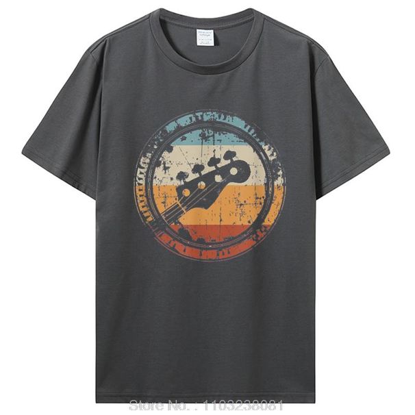 Camiseta Con Estampado De Guitarra De Bajo Vintage, Ropa De Calle De Algodón, Regalos De Cumpleaños, Verano_viptrois.com