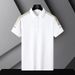 "Men's Slim-Fit Short-Sleeve Polo Shirt – Breathable Cotton Blend, Korean-Inspired Casual Style"_viptrois.com