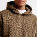 Men's Clothing Men's Loose Fit Leopard Print Hooded Sweatshirt With Pockets - Long Sleeve Casual Pullover (Brown/Black)_viptrois.com