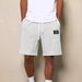 Summer New Arrival Men's Casual Shorts Simple Waffle Texture Embroidered Logo Solid Color American Style_viptrois.com