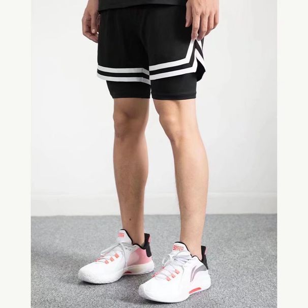 Men's High Street Loose Fit Basketball Shorts Retro Drawstring Quick Drying Breathable Five Point Length Summer Bottoms_viptrois.com