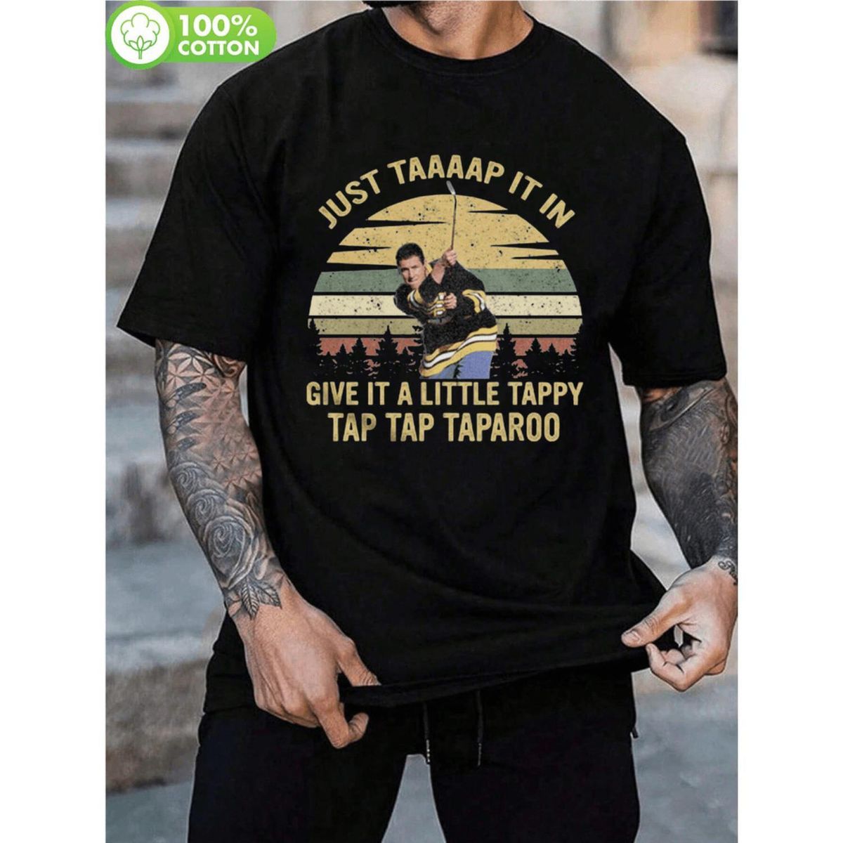 Camiseta Vintage Película Happy Gilmore Con La Icónica Cita De Tap Taparoo Para Uso Casual Y Entusiastas Del Gimnasio_viptrois.com