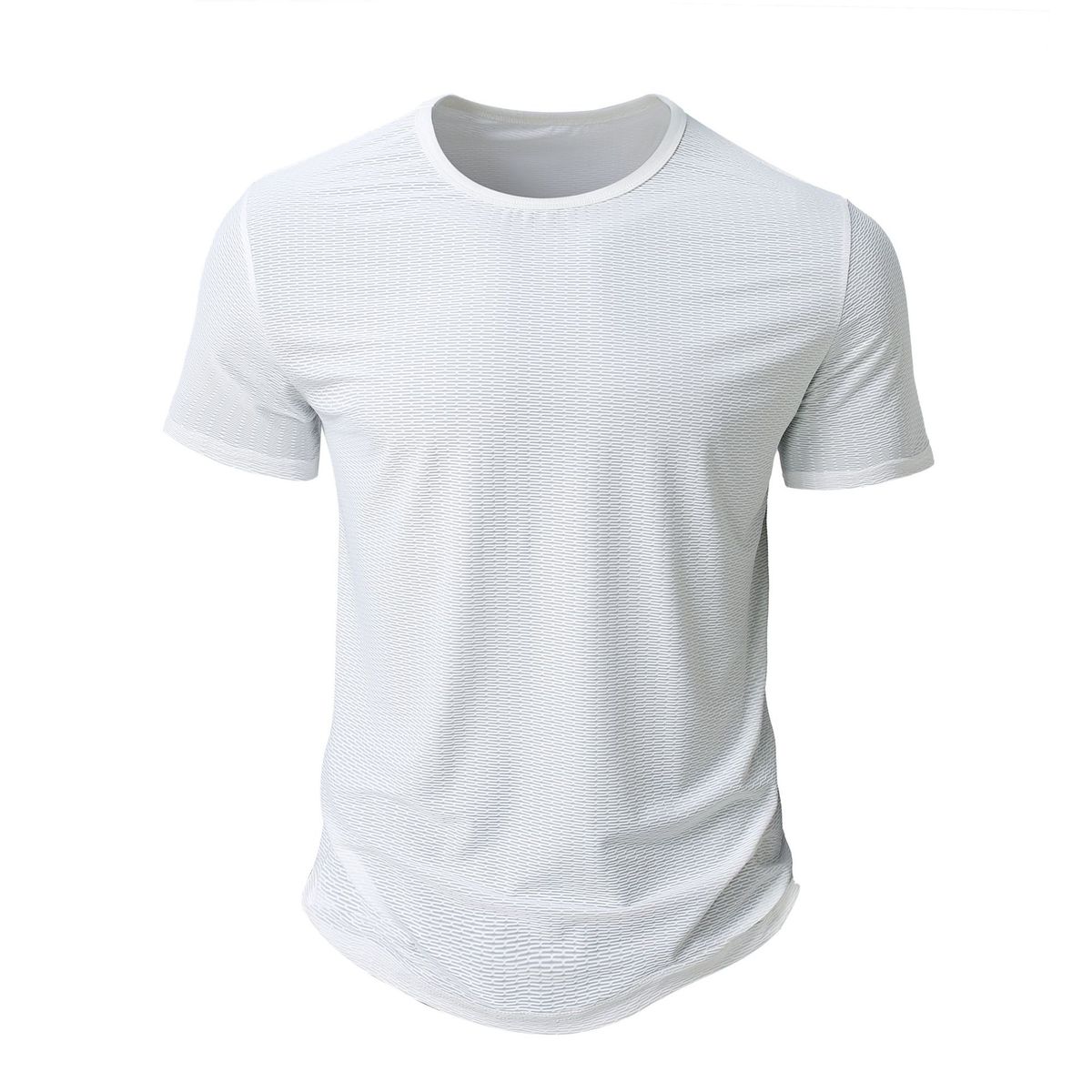 Men's Clothing Summer New European And American Men's Round Neck Solid Color Short Sleeve T Shirt Youth Loose Casual Sports T Shirt Men_viptrois.com