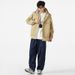 Men's Workwear Color-Block Hooded Jacket – Oversized Korean Streetwear Corduroy Coat (M-4XL, Khaki/Beige/Black/Orange) – Lightweight Polyester_viptrois.com