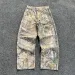 2000s American Vintage Jeans Leaf Print Jeans Oversized Hip Hop Men Women Goth Fashion Loose Casual Pants Streetwear_viptrois.com