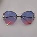 Women's Glasses fashion sunglasses big face slimming net celebrity style sunscreen diamond rhinestone glasses_viptrois.com