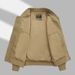 Men's Vintage Baseball Jacket – Slim Fit Cotton Bomber With Ribbed Hem For Streetwear & Casual Style (Black/Khaki/Army Green, M-4XL)_viptrois.com