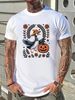 Boho Floral Silly Goose Fall Halloween Pumpkin Patch T-Shirt Comfortable Unisex Top For Everyday Wear Female Stylish Print Round Neck Short Sleeve Soft Summer Designer Clothes Streetwear Women Top Graphic Tees T-Shirt For Women Casual Slightly_viptrois.com