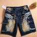 Men's Clothing Foreign Trade Jeans New Men's Denim Shorts Retro Nostalgic Straight Loose Thick Material Non Elastic Versatile Jeans_viptrois.com