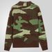 Pure Foreign Trade New Men's Clothing Autumn Winter Camouflage Jacquard Sweater Turn-down Collar Slim Fit Knitted Jacket Coat_viptrois.com