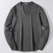 Men's Clothing Spring Autumn Pullover Knit Sweater V-neck Wool Thin Base Shirt SY0064_viptrois.com