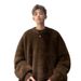 Haima Wool Sweater Men's Autumn And Winter Black Knitted Sweater With Furry Jacket Underneath_viptrois.com