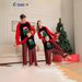 Christmas Santa hat alphabet plaid Christmas family suit printed home clothes pajamas_viptrois.com