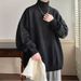 Autumn And Winter Loose Knit Sweater Jacket, High Neck Men's Pullover Sweater, Base Sweater_viptrois.com