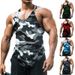 2024 Men's U-neck Sleeveless Camouflage Vest Outdoor Sports And Fitness Top Men's Clothing_viptrois.com