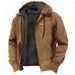 Solid Color Hooded Cotton Casual Men's Velvet Zipper Pocket Jacket Jacket_viptrois.com