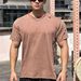 Men's Casual Sports Top Trendy Washed Distressed Cotton Loose Fit Tee Short Sleeve Spring Summer_viptrois.com