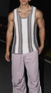Summer New American Ribbed Vertical Striped Knit Casual Vest For Men High-end Fashion Lazy Style_viptrois.com