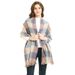 Unisex Double-sided fringe check shawl shawl for women_viptrois.com