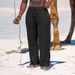 Premium Products 2025 Hot Selling Summer Men's Straight Tube Breathable Cotton Linen Loose Casual Sports Pants_viptrois.com