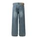 Men's Clothing Street Fashion Trendy Neutral High End Blue Deconstructed Waist Design Loose Jeans_viptrois.com