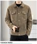 Men's Suede-Finish PU Leather Jacket – Slim Fit Vintage Biker Coat With Retro Zipper Details (M-XXXXL, Black/Tan)_viptrois.com