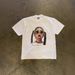 Oversized Double Ponytail Print T-Shirt Heavyweight Pure Cotton Loose Short Sleeved Men's And Women's Style for Couples_viptrois.com
