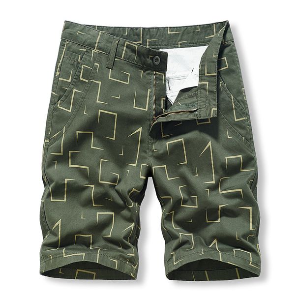 Men's Clothing Trend All Match Washed Cotton Striped Casual Overalls Five Point Sports Pants_viptrois.com