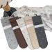 Women's Floral Lace Crew Socks – French Vintage Style, Breathable Cotton, Boho Chic Socks For Casual & Fashion Looks Pile Socks With Dexun Shoes_viptrois.com