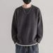 Pure Lazy Heavyweight Sweater For Men, Round Neck Loose Top, Autumn And Winter 2025 New Style Jacket, Two-Piece Knitted_viptrois.com