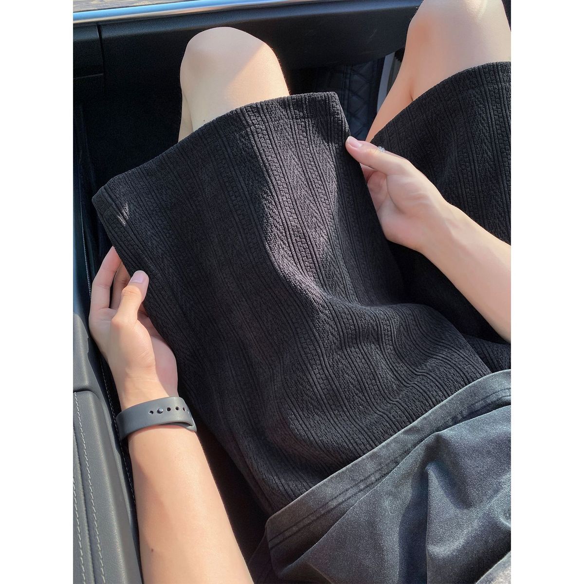 Men's Casual Shorts Trendy Loose Fit Summer Style Jacquard Design Wheat Ear Pattern For Teenagers_viptrois.com