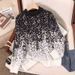 Christmas Snowflake Gradient Men's Autumn And Winter Red Round Neck Knitted Sweater Lazy Style Casual Top_viptrois.com