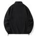 Men's Fleece Stand Collar Pullover – Anti-Pill Brushed Polyester Jacket (M-5XL, Minimalist Japanese Streetwear)_viptrois.com