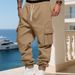 Men’s Fleece-Lined Cargo Joggers – Thermal Workwear Pants With Adjustable Drawcord & Multi-Pockets (S-3XL, 10 Neutral-to-Bold Colors)_viptrois.com